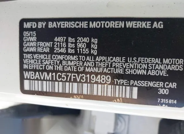 WBAVM1C57FV319489 2015 2015 BMW X1- Sdrive28I 9