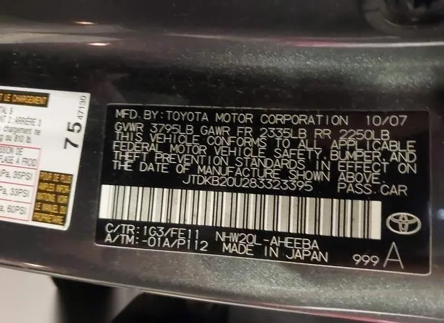 JTDKB20U283323395 2008 2008 Toyota Prius 9