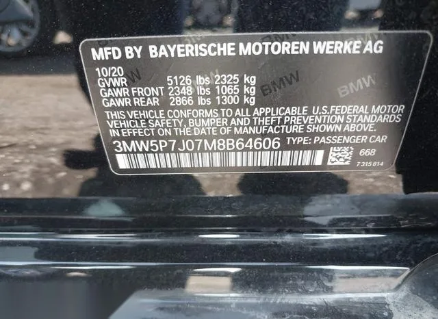 3MW5P7J07M8B64606 2021 2021 BMW 3 Series- 330E 9