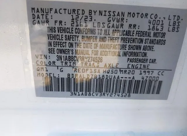 3N1AB8CV3RY274528 2024 2024 Nissan Sentra- Sv Xtronic Cvt 9