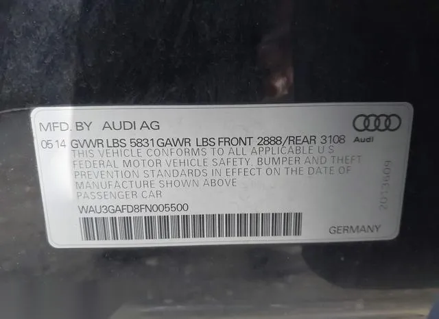 WAU3GAFD8FN005500 2015 2015 Audi A8- L 3-0T 9