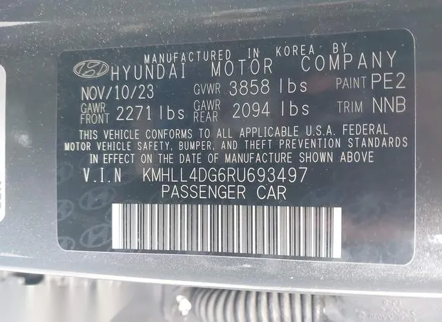 KMHLL4DG6RU693497 2024 2024 Hyundai Elantra- SE 9