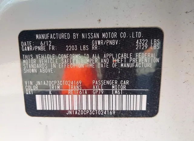 JN1AZ0CP3CT024169 2012 2012 Nissan Leaf- SL 9