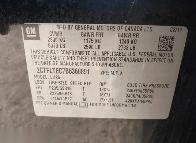 2CTFLTEC7B6368891 2011 2011 GMC Terrain- Sle-2 9