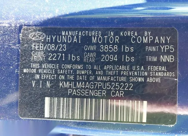 KMHLM4AG7PU525222 2023 2023 Hyundai Elantra- Sel 9