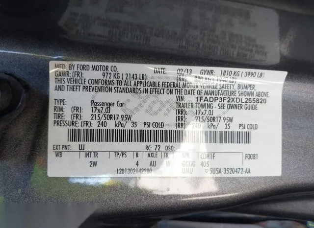 1FADP3F2XDL265820 2013 2013 Ford Focus- SE 9