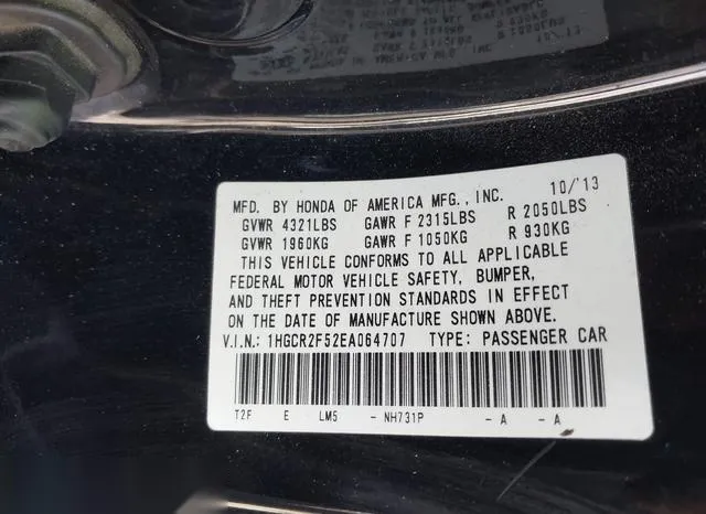 1HGCR2F52EA064707 2014 2014 Honda Accord- Sport 9