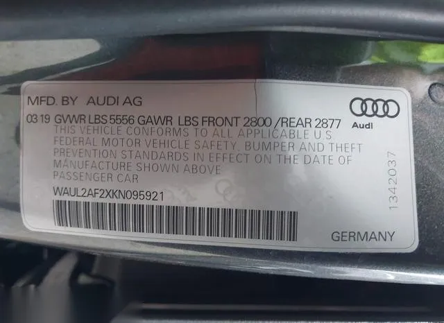 WAUL2AF2XKN095921 2019 2019 Audi A6- 55 Premium 9