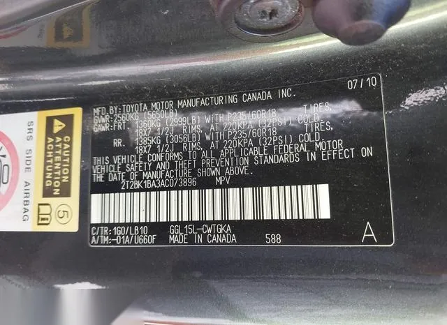 2T2BK1BA3AC073896 2010 2010 Lexus RX- 350 9