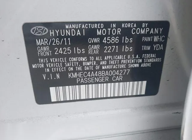 KMHEC4A48BA004277 2011 2011 Hyundai Sonata- Hybrid 9