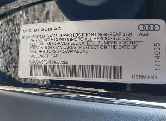 WAU3AGF54PN006268 2023 2023 Audi A5- Cabriolet Premium 45 T 9