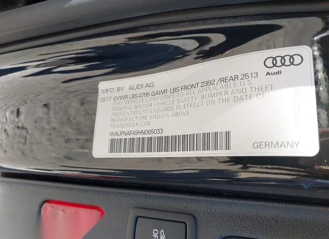 WAUFNAF49HN065033 2017 2017 Audi A4- 2-0T Premium 9