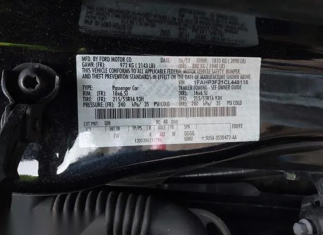 1FAHP3F21CL448118 2012 2012 Ford Focus- SE 9