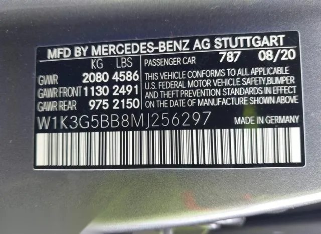 W1K3G5BB8MJ256297 2021 2021 Mercedes-Benz AMG A 35- 4Matic 9