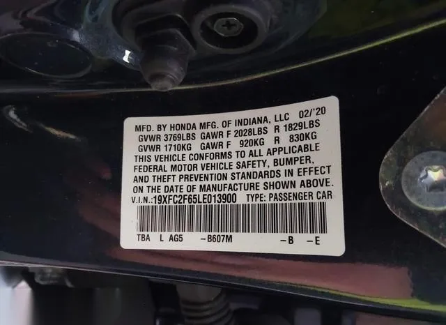 19XFC2F65LE013900 2020 2020 Honda Civic- LX 9