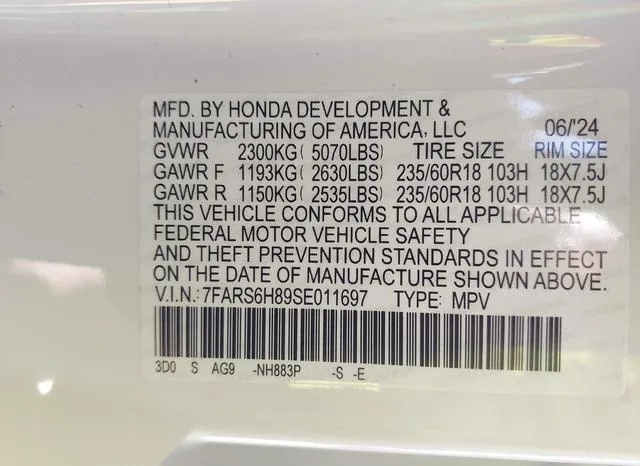 7FARS6H89SE011697 2025 2025 Honda CR-V- Hybrid Sport-L 9