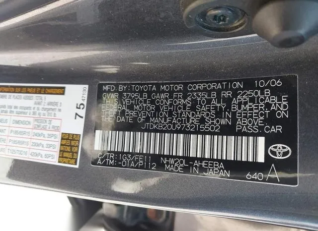 JTDKB20U973215502 2007 2007 Toyota Prius- Base -cvt-E- 9