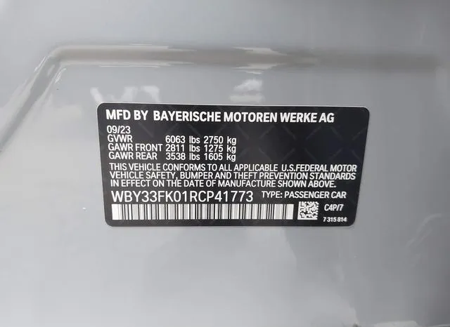 WBY33FK01RCP41773 2024 2024 BMW I5- Edrive40 9