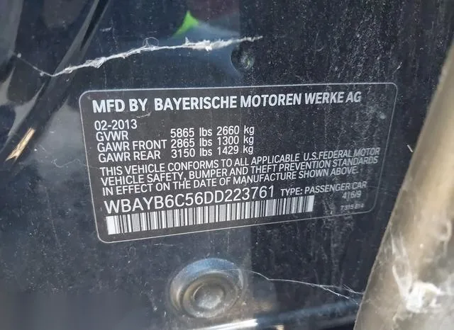 WBAYB6C56DD223761 2013 2013 BMW 7 Series- 750I Xdrive 9