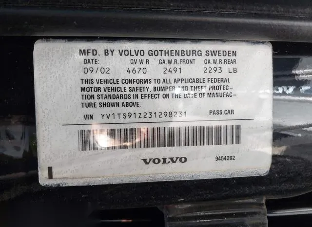 YV1TS91Z231298231 2003 2003 Volvo S80- T6 Elite 9