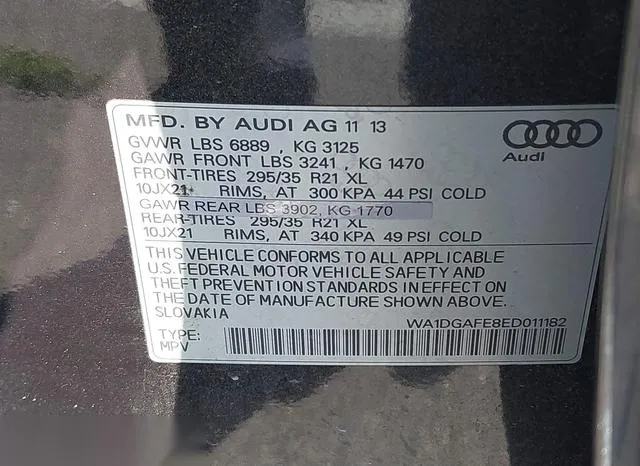 WA1DGAFE8ED011182 2014 2014 Audi Q7- 3-0T S Line Prestige 9