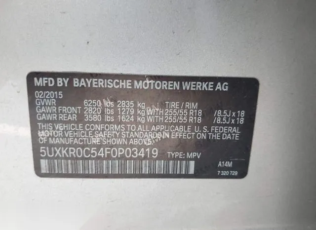 5UXKR0C54F0P03419 2015 2015 BMW X5- Xdrive35I 9