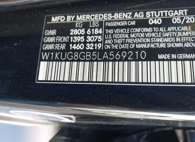 W1KUG8GB5LA569210 2020 2020 Mercedes-Benz S 560- 4Matic 9