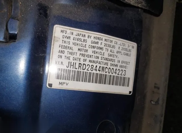 JHLRD2844WC004223 1998 1998 Honda CR-V- LX 9