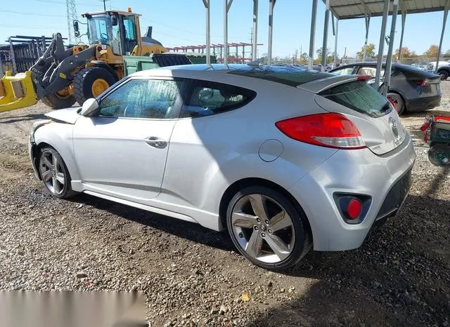 KMHTC6AE4DU142914 2013 2013 Hyundai Veloster- Turbo W/Blue 3