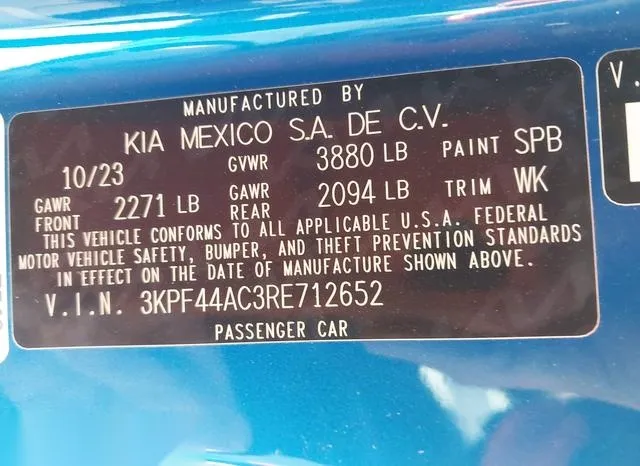 3KPF44AC3RE712652 2024 2024 KIA Forte- Gt Manual 9