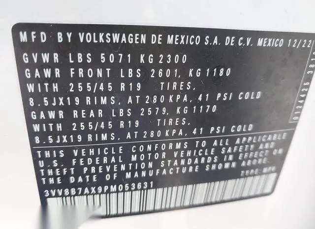 3VV8B7AX9PM053631 2023 2023 Volkswagen Tiguan- 2-0T Se R-Li 9