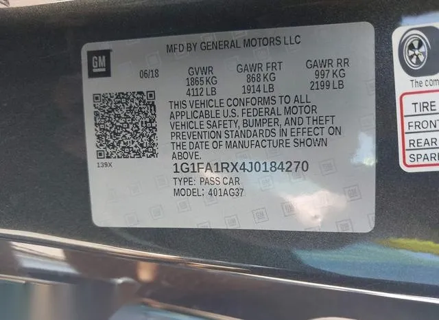 1G1FA1RX4J0184270 2018 2018 Chevrolet Camaro- 1LS 9