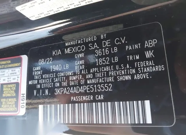 3KPA24AD4PE513552 2023 2023 KIA Rio- S 9