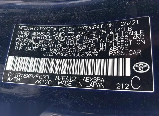 JTDP4MCEXNJ083939 2022 2022 Toyota Corolla- SE 9