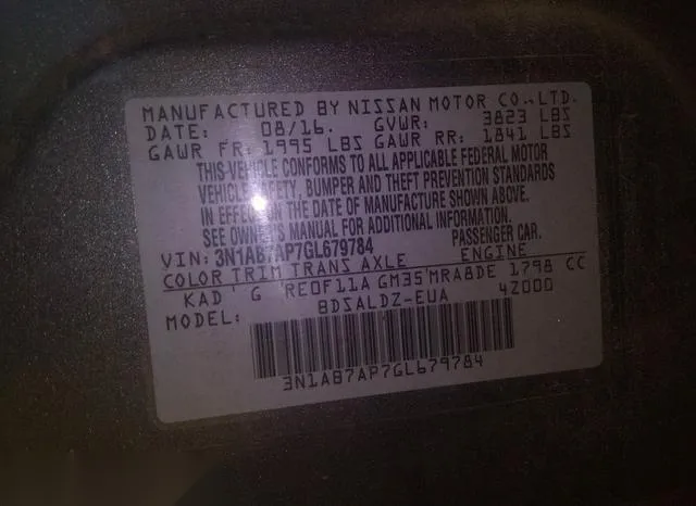 3N1AB7AP7GL679784 2016 2016 Nissan Sentra- SV 9