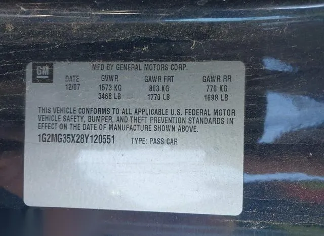 1G2MG35X28Y120551 2008 2008 Pontiac Solstice- Gxp 9