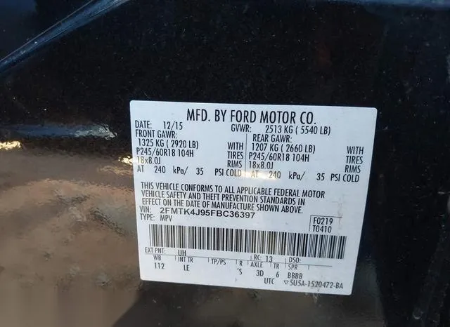 2FMTK4J95FBC36397 2015 2015 Ford Edge- Sel 9