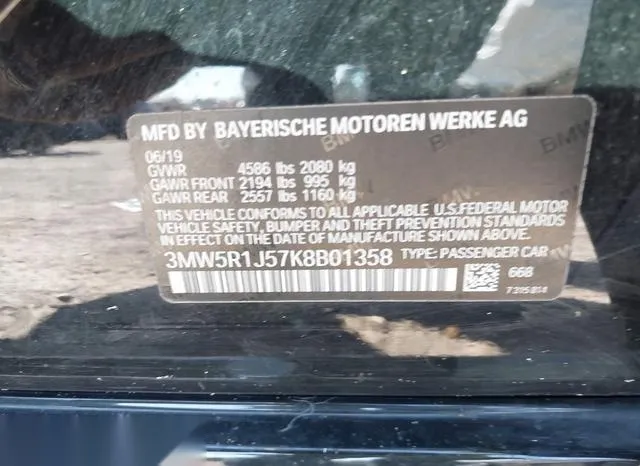 3MW5R1J57K8B01358 2019 2019 BMW 3 Series- 330I 9