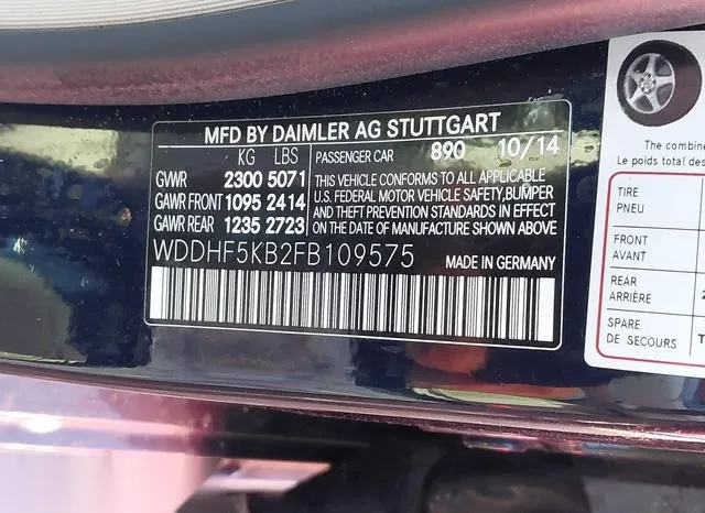 WDDHF5KB2FB109575 2015 2015 Mercedes-Benz E 350 9