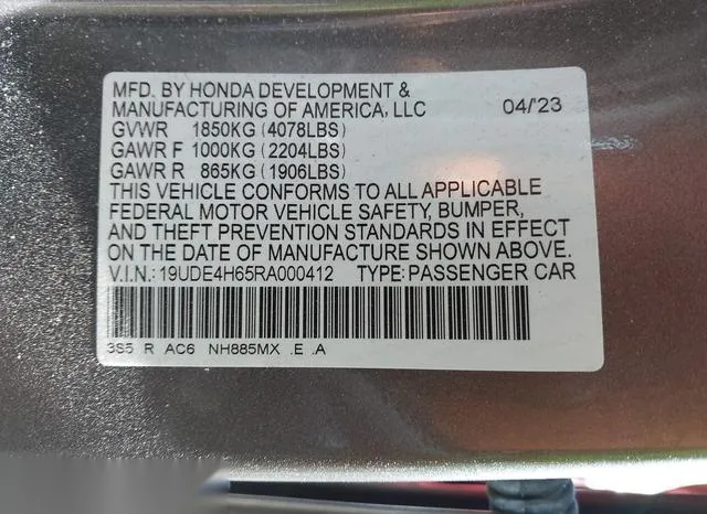 19UDE4H65RA000412 2024 2024 Acura Integra- A-Spec W/ Techno 9