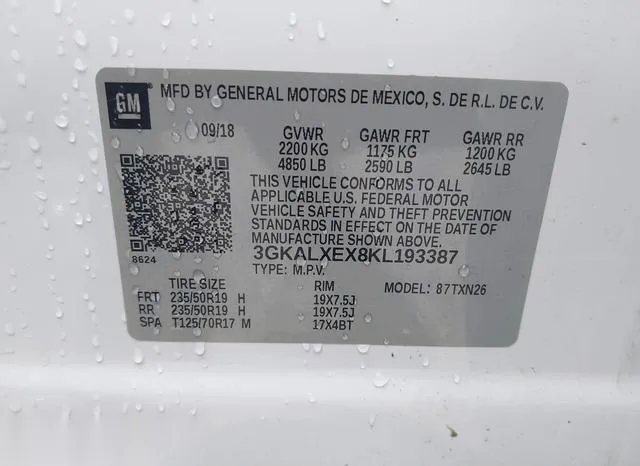 3GKALXEX8KL193387 2019 2019 GMC Terrain- Denali 9