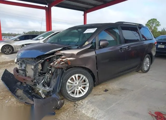 5TDYK3DC5CS229133 2012 2012 Toyota Sienna- Xle V6 8 Passenger 2