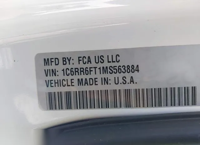 1C6RR6FT1MS563884 2021 2021 RAM 1500- Classic Tradesman  4X 9