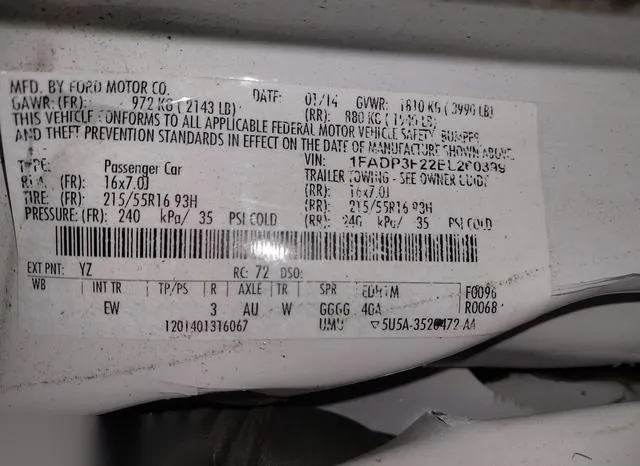 1FADP3F22EL260399 2014 2014 Ford Focus- SE 9