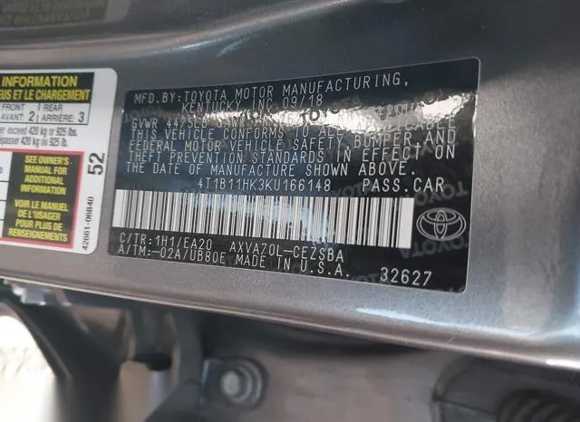 4T1B11HK3KU166148 2019 2019 Toyota Camry- SE 9