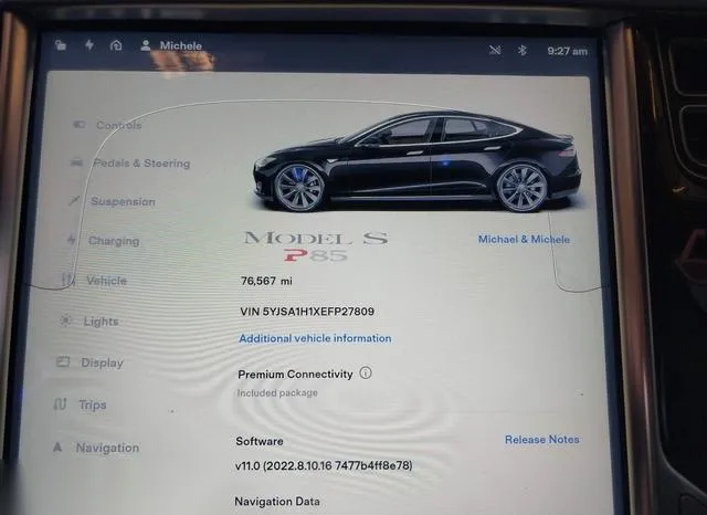 5YJSA1H1XEFP27809 2014 2014 Tesla Model S- P85 7