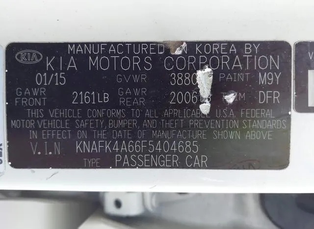 KNAFK4A66F5404685 2015 2015 KIA Forte- LX 9