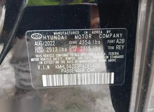 KMHL34J23PA261425 2023 2023 Hyundai Sonata- Limited 9