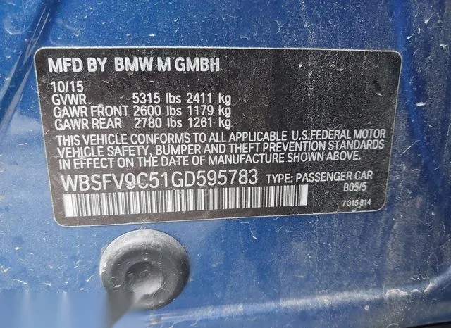 WBSFV9C51GD595783 2016 2016 BMW M5 9