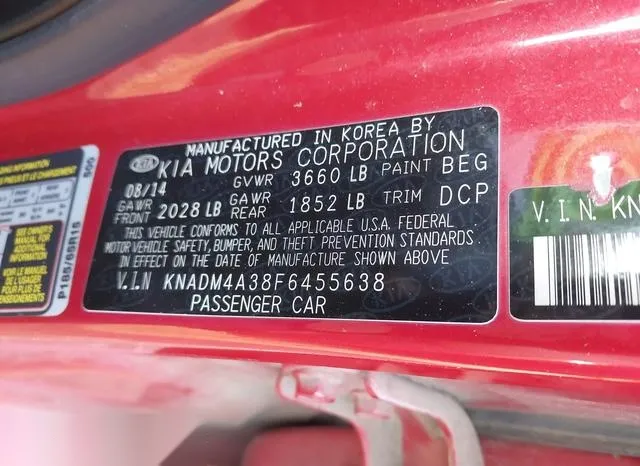 KNADM4A38F6455638 2015 2015 KIA Rio- LX 9